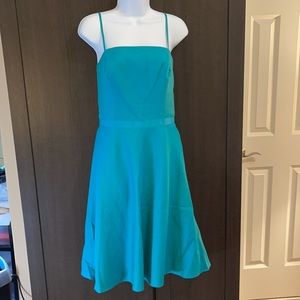 Ann Taylor Sleeveless Square Neck Midi Dress SZ 4